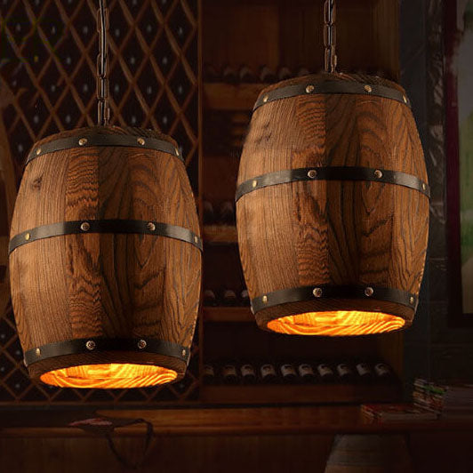 Arlo – Lustre Bar en Bois Rustique