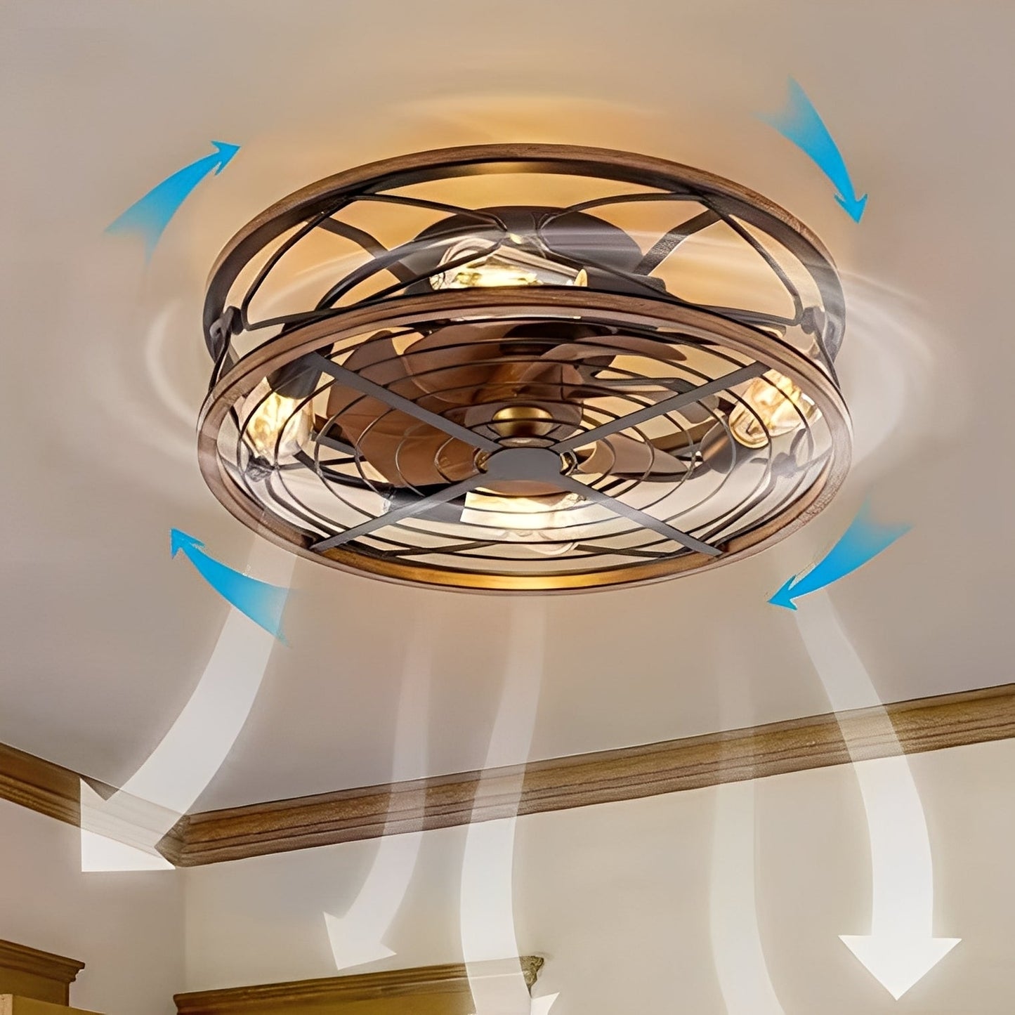 Darian – Ventilateur de plafond moderne avec éclairage