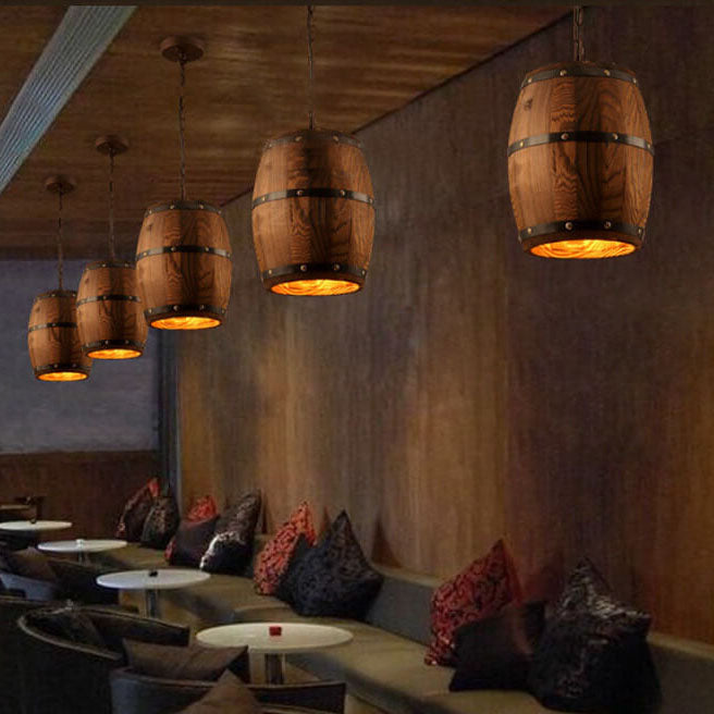 Arlo – Lustre Bar en Bois Rustique