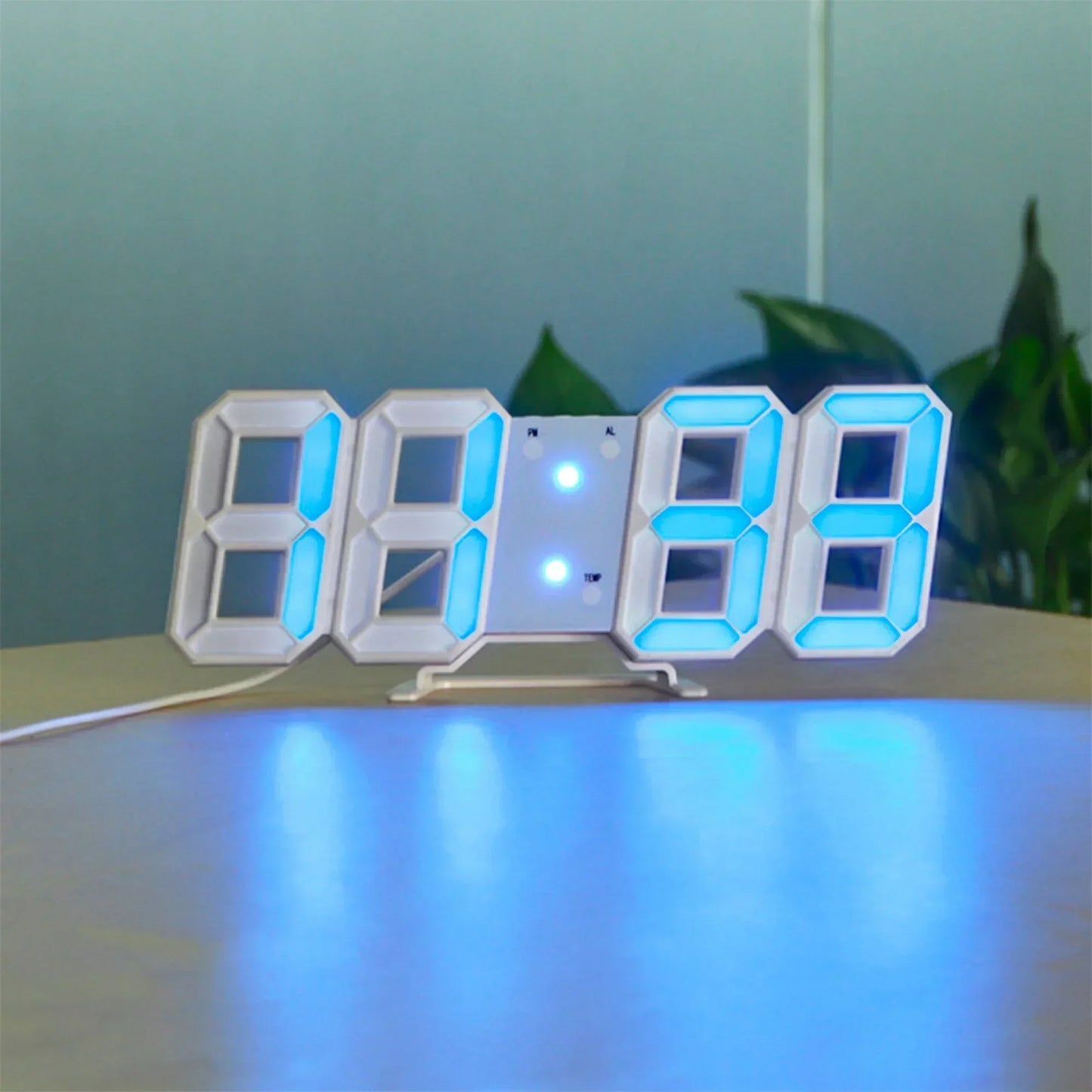 LumiHorloge – Horloge murale LED 3D avec intensité réglable
