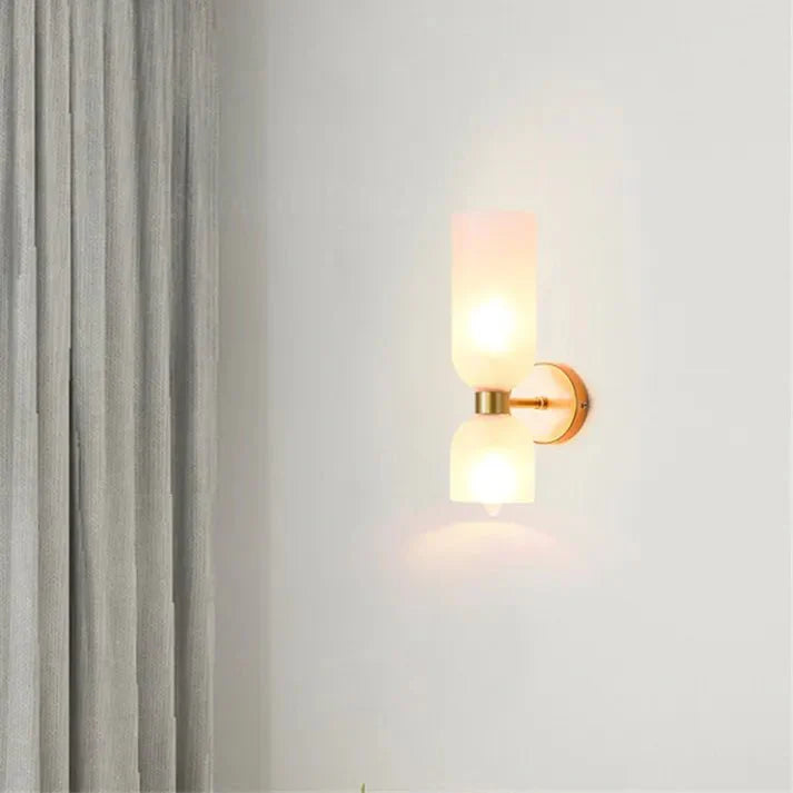 DuoVerre – Applique murale LED à double tête en verre élégant