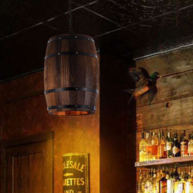 Arlo – Lustre Bar en Bois Rustique