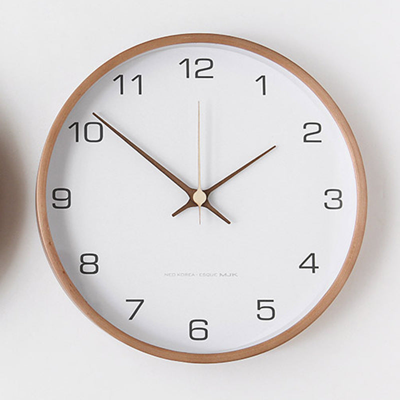 Auron – Horloge murale minimaliste en bois avec mouvement à quartz et design élégant