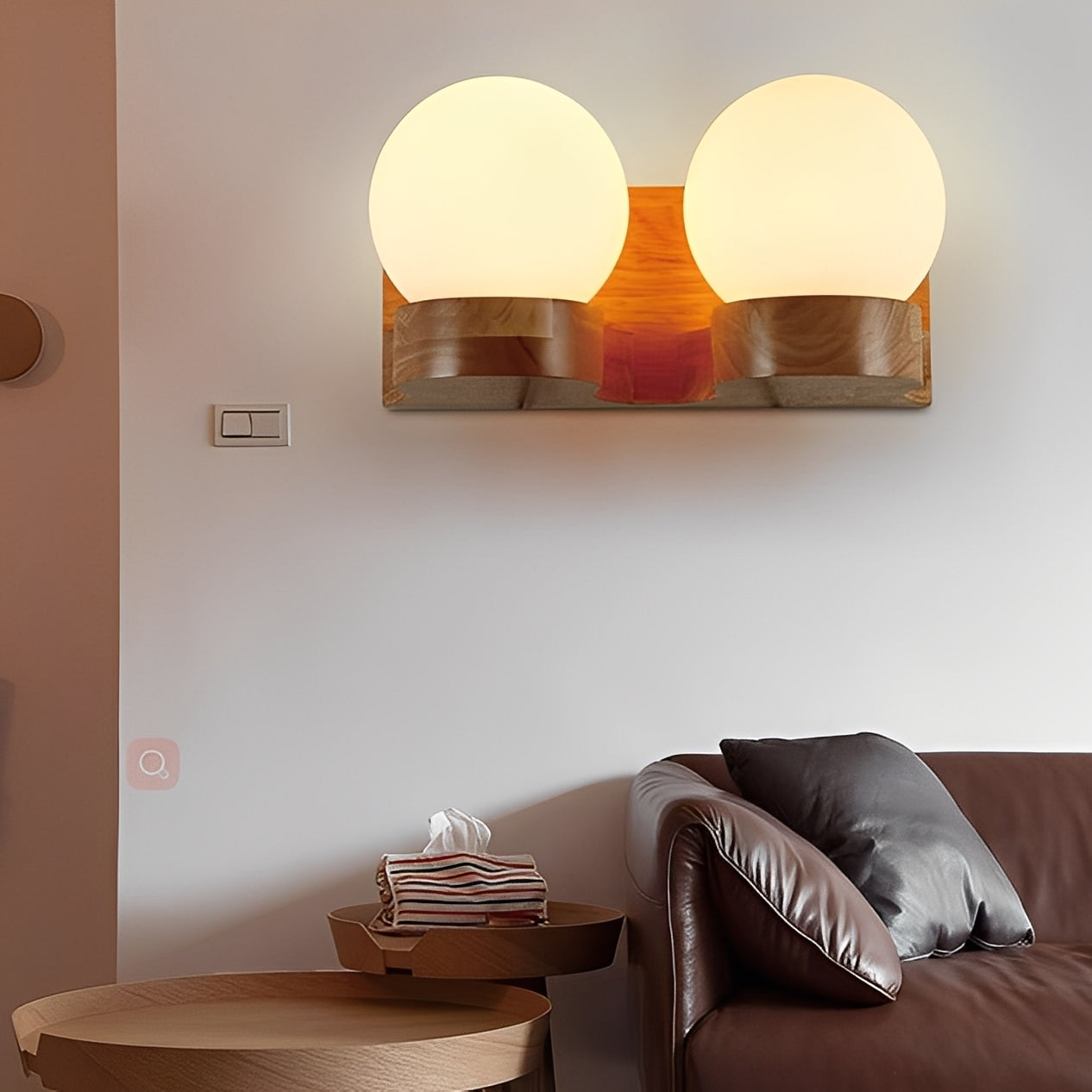 Alvaro – Lampe Murale en Bois Noble