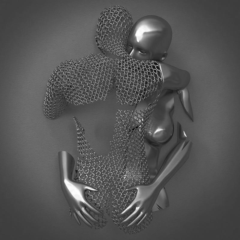 Écho d’Amour – Tableau mural en 3D