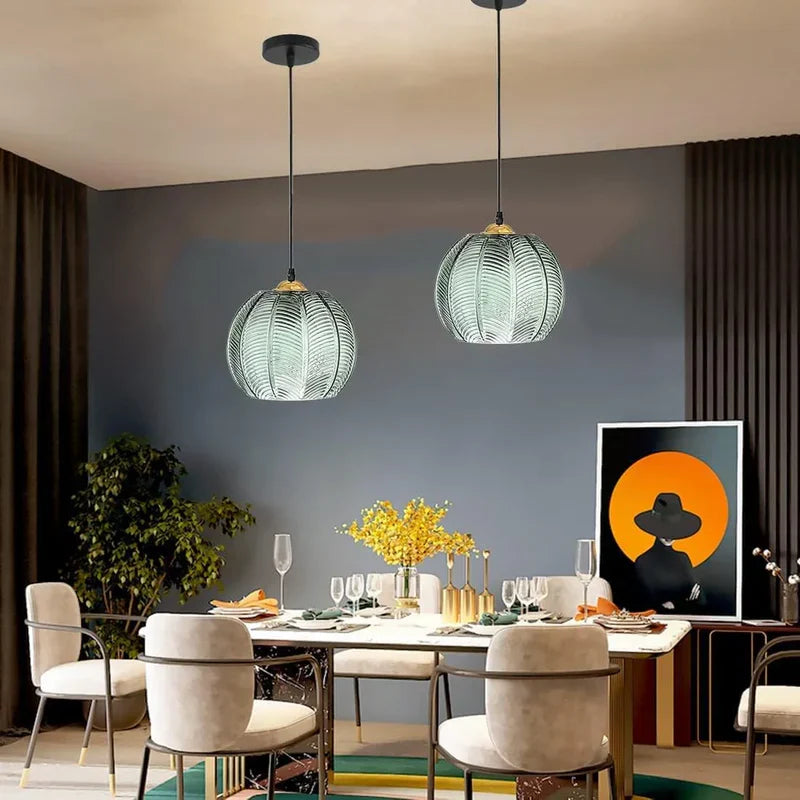 Kohana – Lampe en verre à feuille vintage