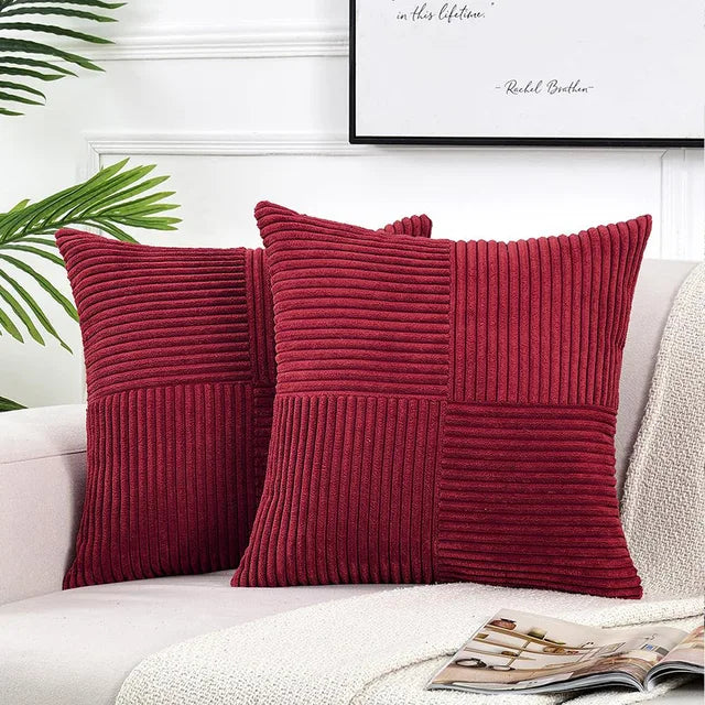 Housse De Coussin Minimaliste En Velours Côtelé Pour Canapé