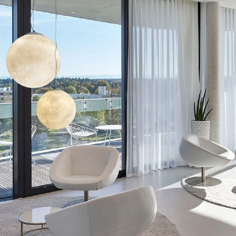 LuneCréa – Suspension lumineuse 3D en forme de lune