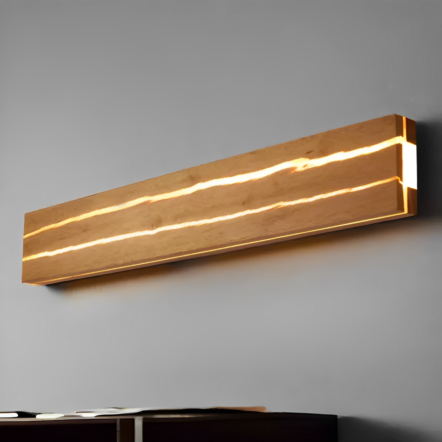 Ewan – Applique murale moderne avec aspect fissure bois
