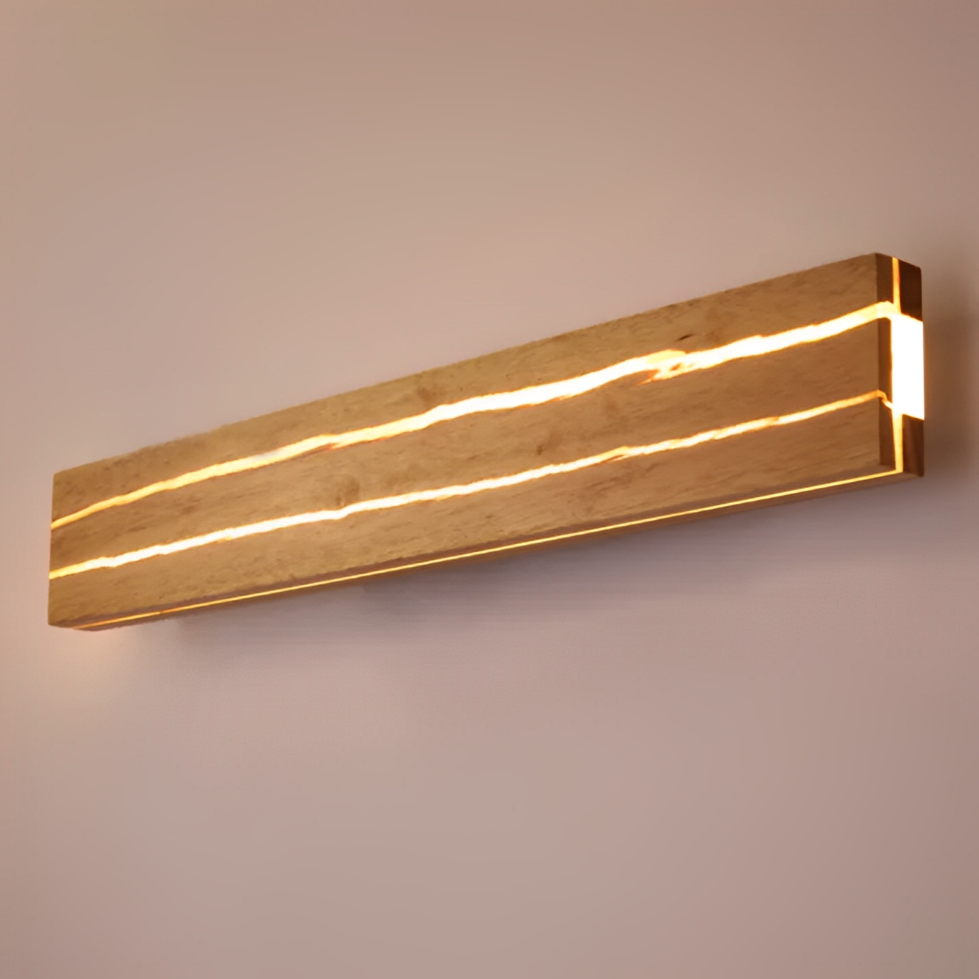 Ewan – Applique murale moderne avec aspect fissure bois