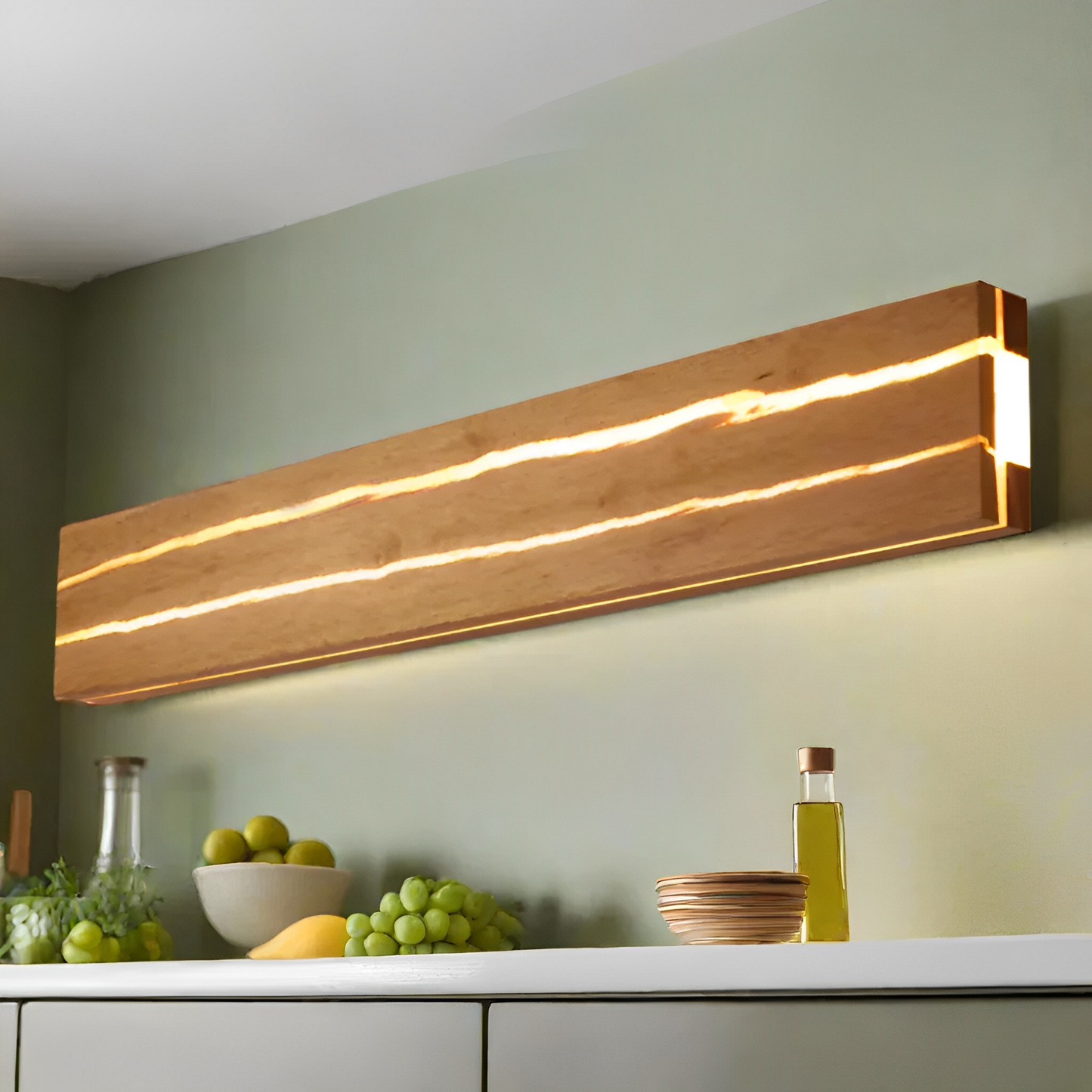 Ewan – Applique murale moderne avec aspect fissure bois