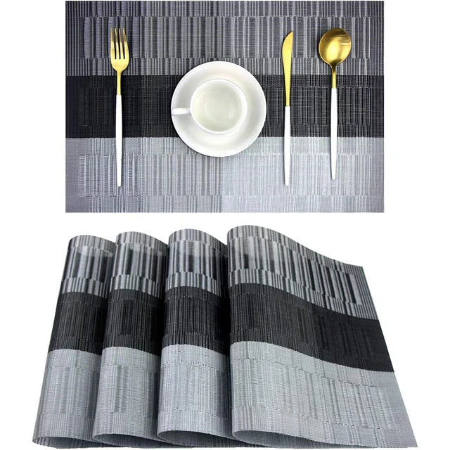 Sets de table tissés de style occidental