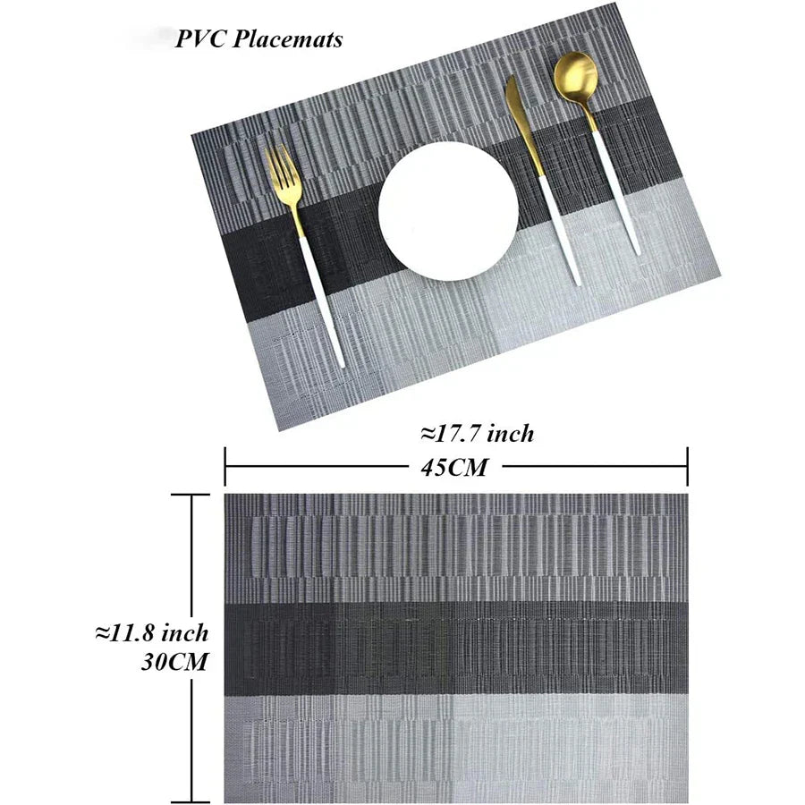 Sets de table tissés de style occidental