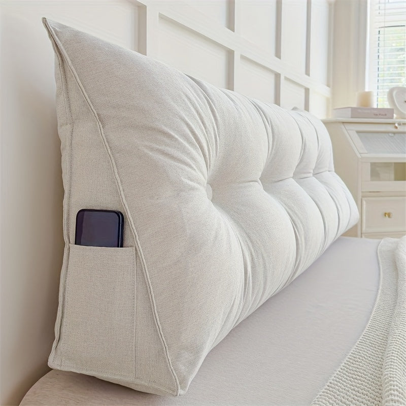 LinConfort – Coussin triangulaire en lin pour soutien du dos