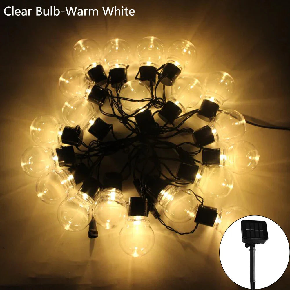 Guirlande lumineuse solaire à LED pour l'extérieur