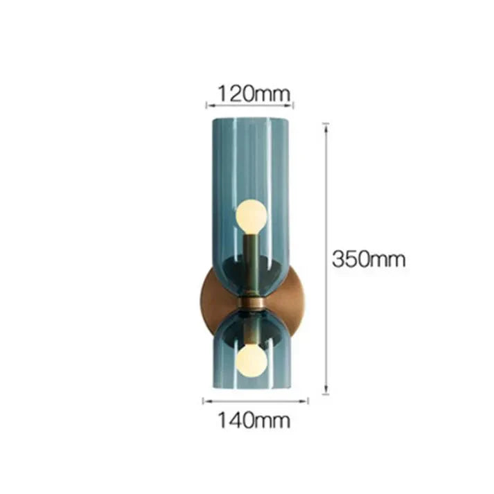 DuoVerre – Applique murale LED à double tête en verre élégant