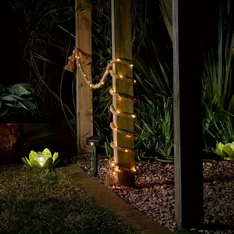 Elias – Lampe en Corde Enchantée Style Rustique