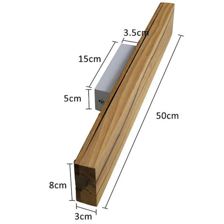 Ewan – Applique murale moderne avec aspect fissure bois