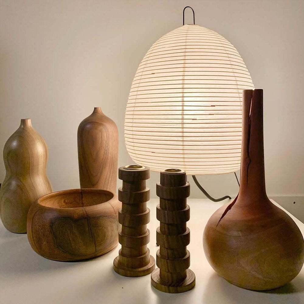 Aki – Lampe de table japonaise en papier de riz