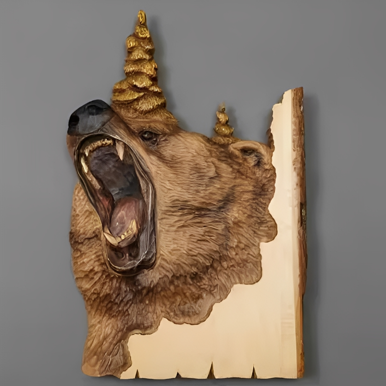 WildWood – Décoration Murale Tête d'Animal Fait Main
