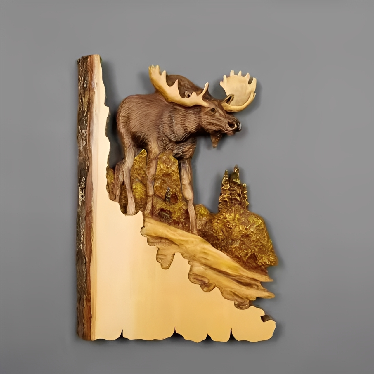 WildWood – Décoration Murale Tête d'Animal Fait Main