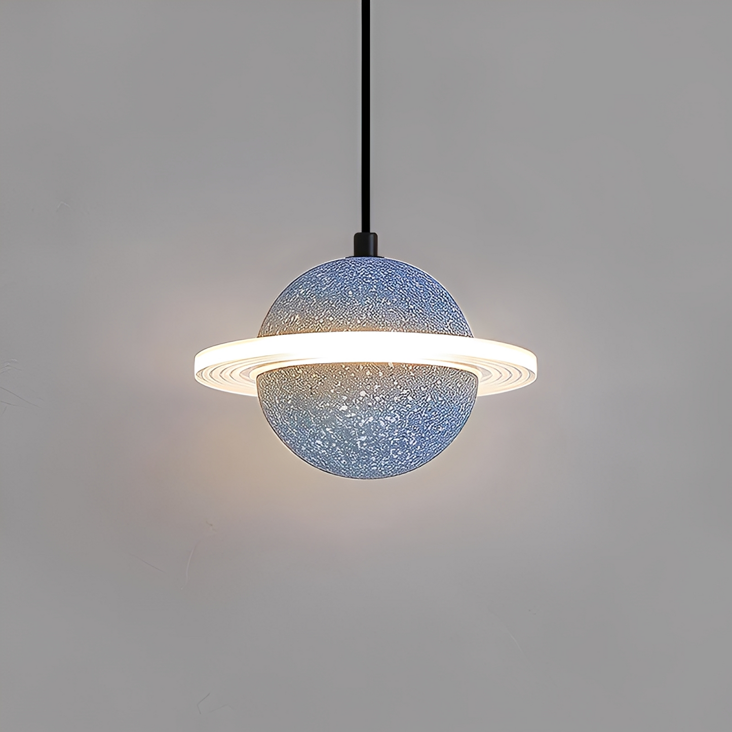 Nova – Lampe suspendue rouge design planète