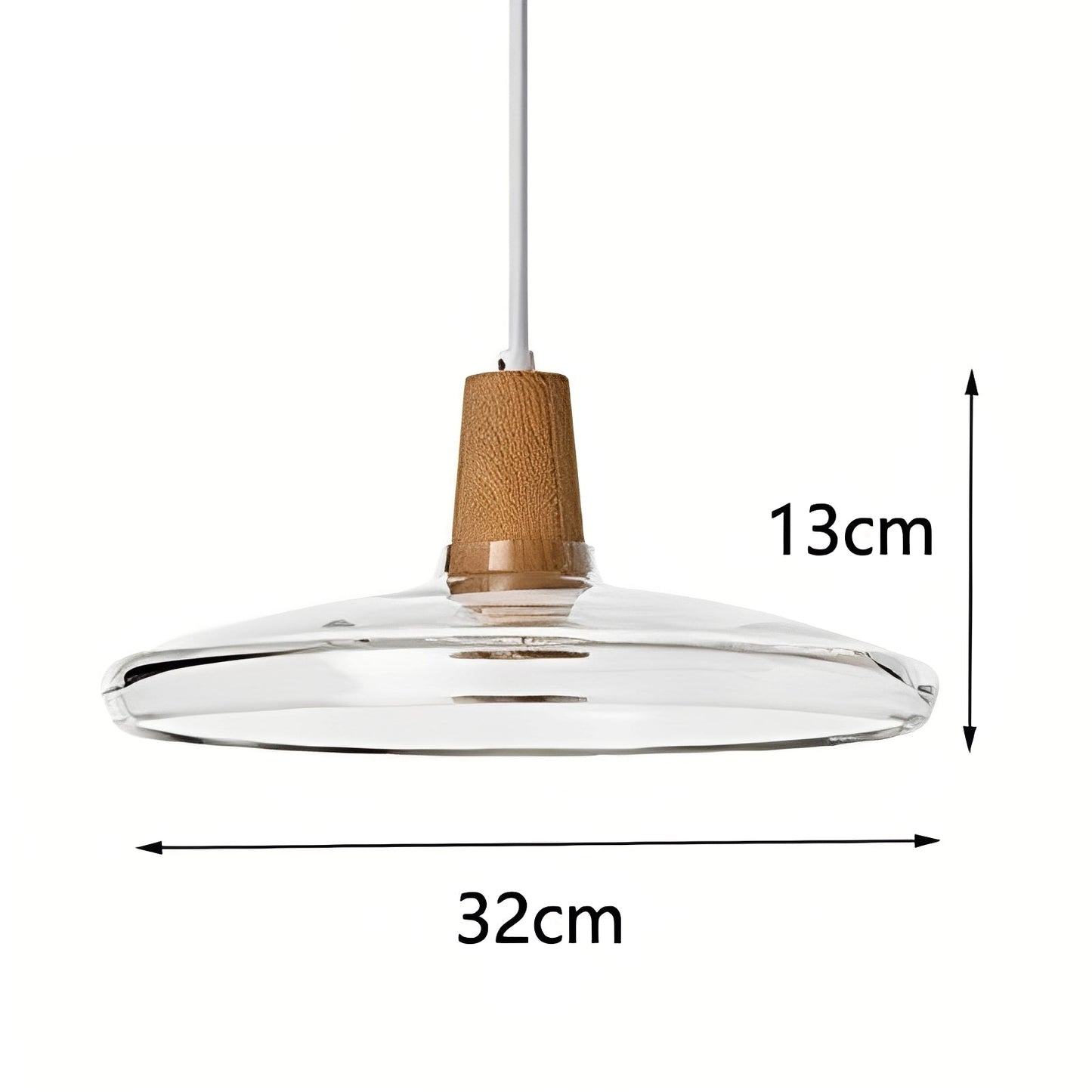 Nozomi – Suspension en bois et verre antique