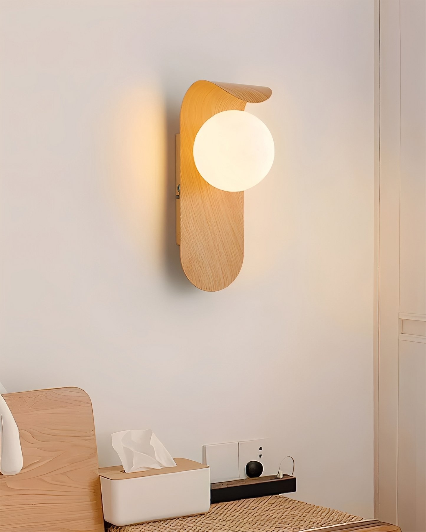 Haruto – Lampe murale japonaise en bois