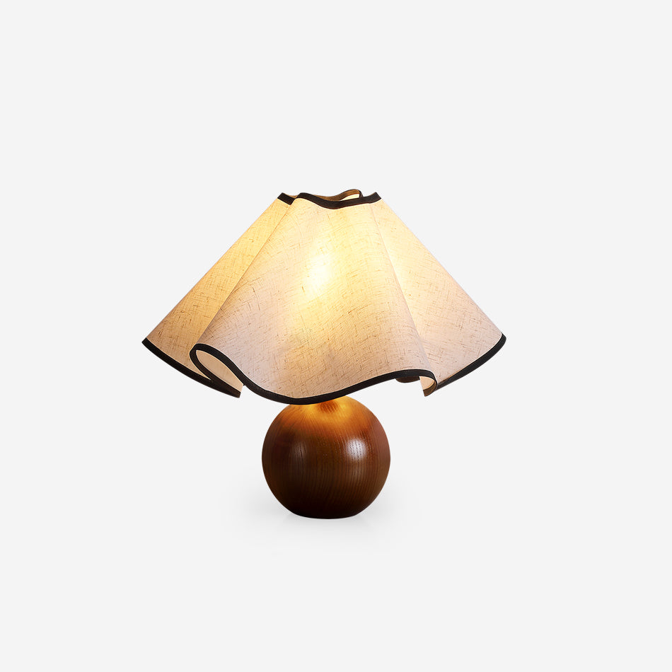 Lina – Lampe de Table Vintage en Bois Style Rétro