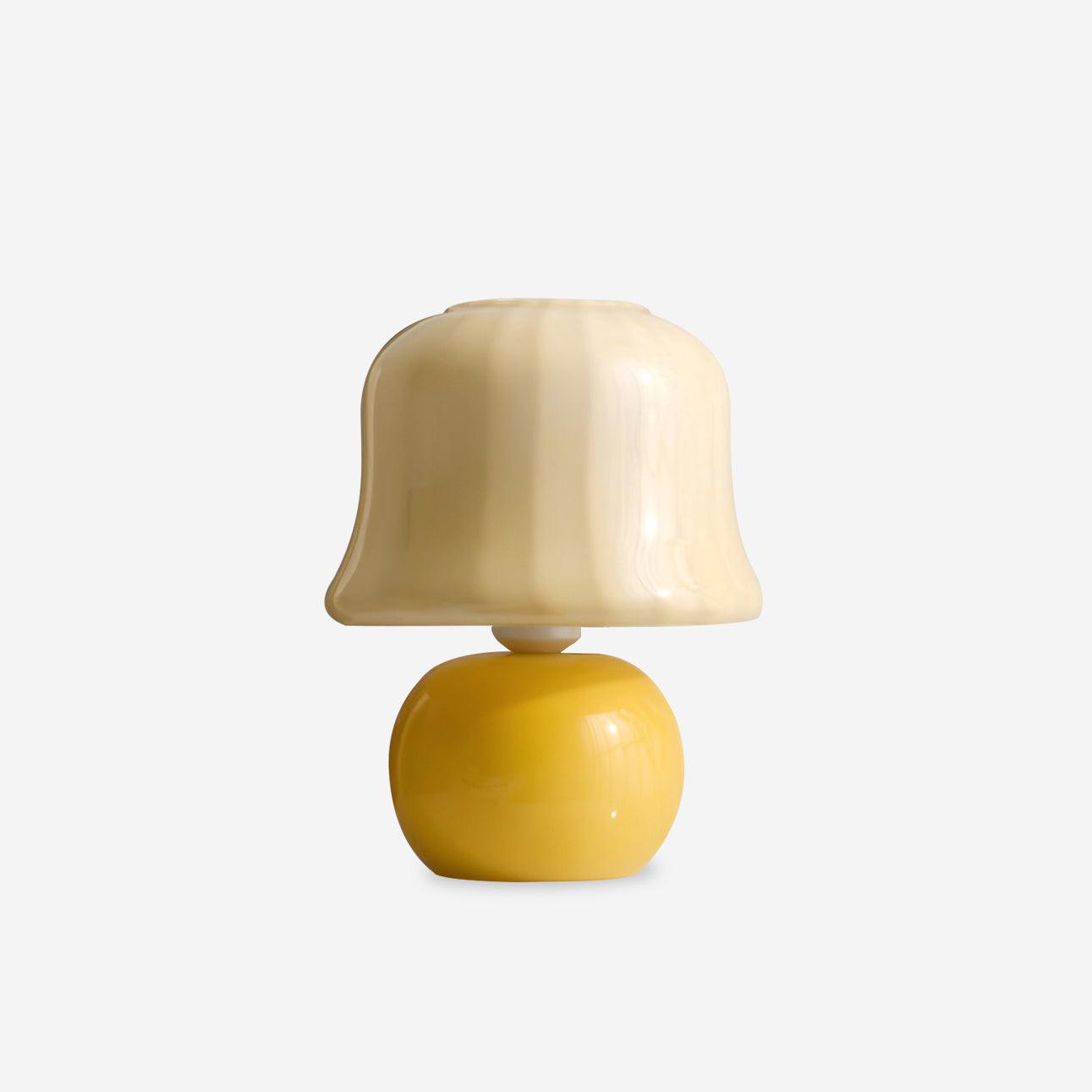 Zara – Lampe de table design champignon en verre émaillé