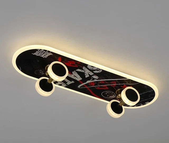 Plafonnier skateboard pour chambre