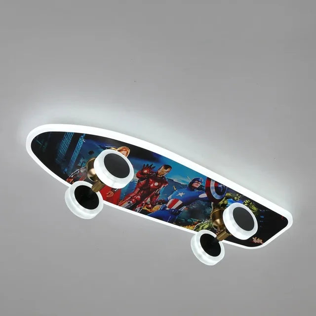 Plafonnier skateboard pour chambre