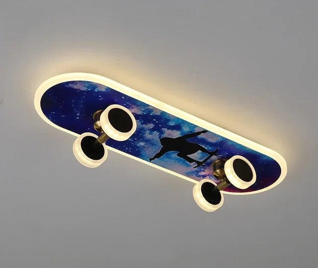 Plafonnier skateboard pour chambre