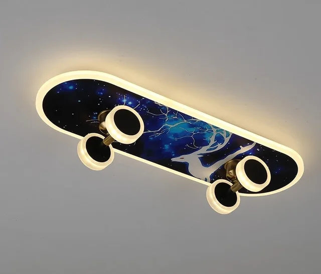 Plafonnier skateboard pour chambre