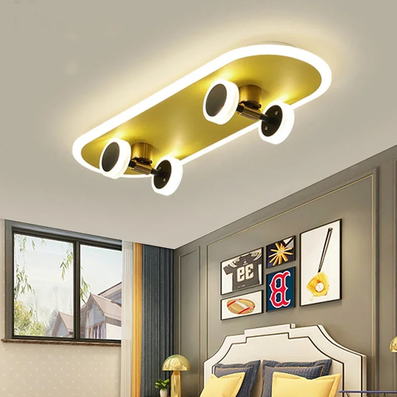 Plafonnier skateboard pour chambre