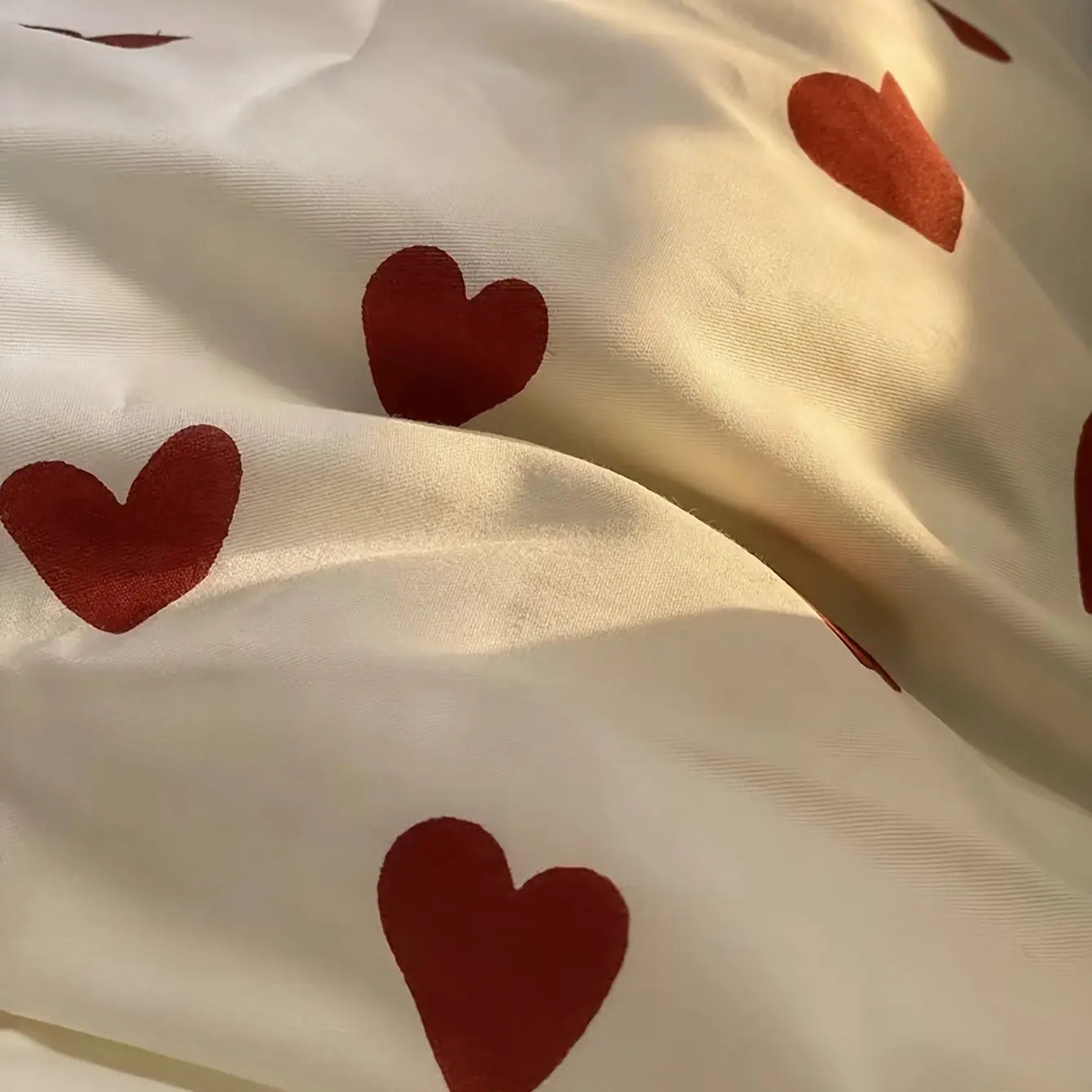 Amoura – Ensemble de literie romantique avec motif cœur