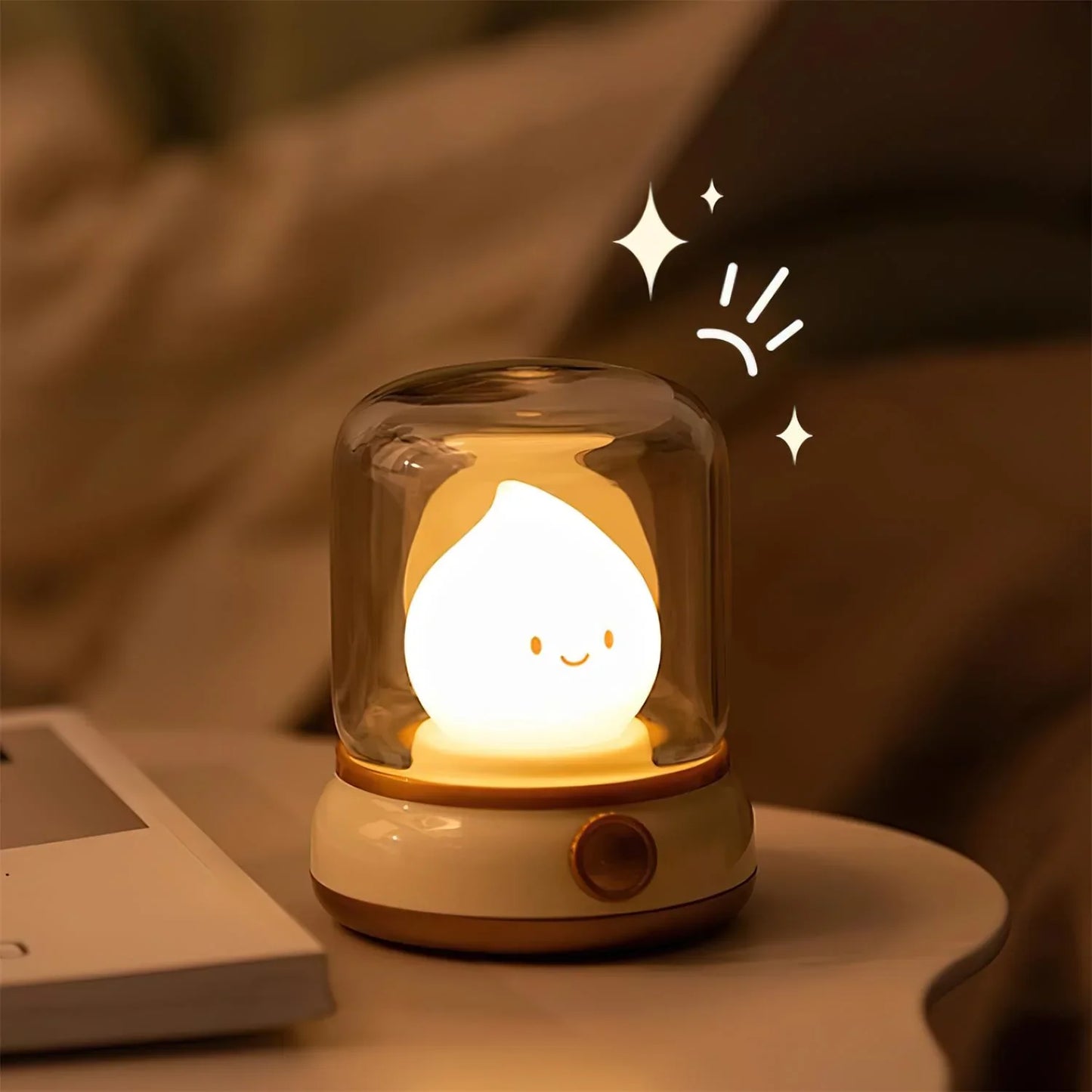 Elina – Lampe de Nuit LED avec Effet de Flamme