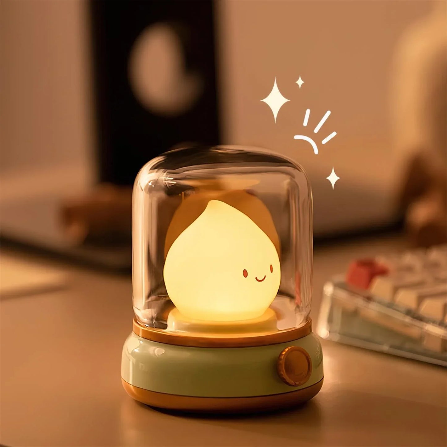 Elina – Lampe de Nuit LED avec Effet de Flamme