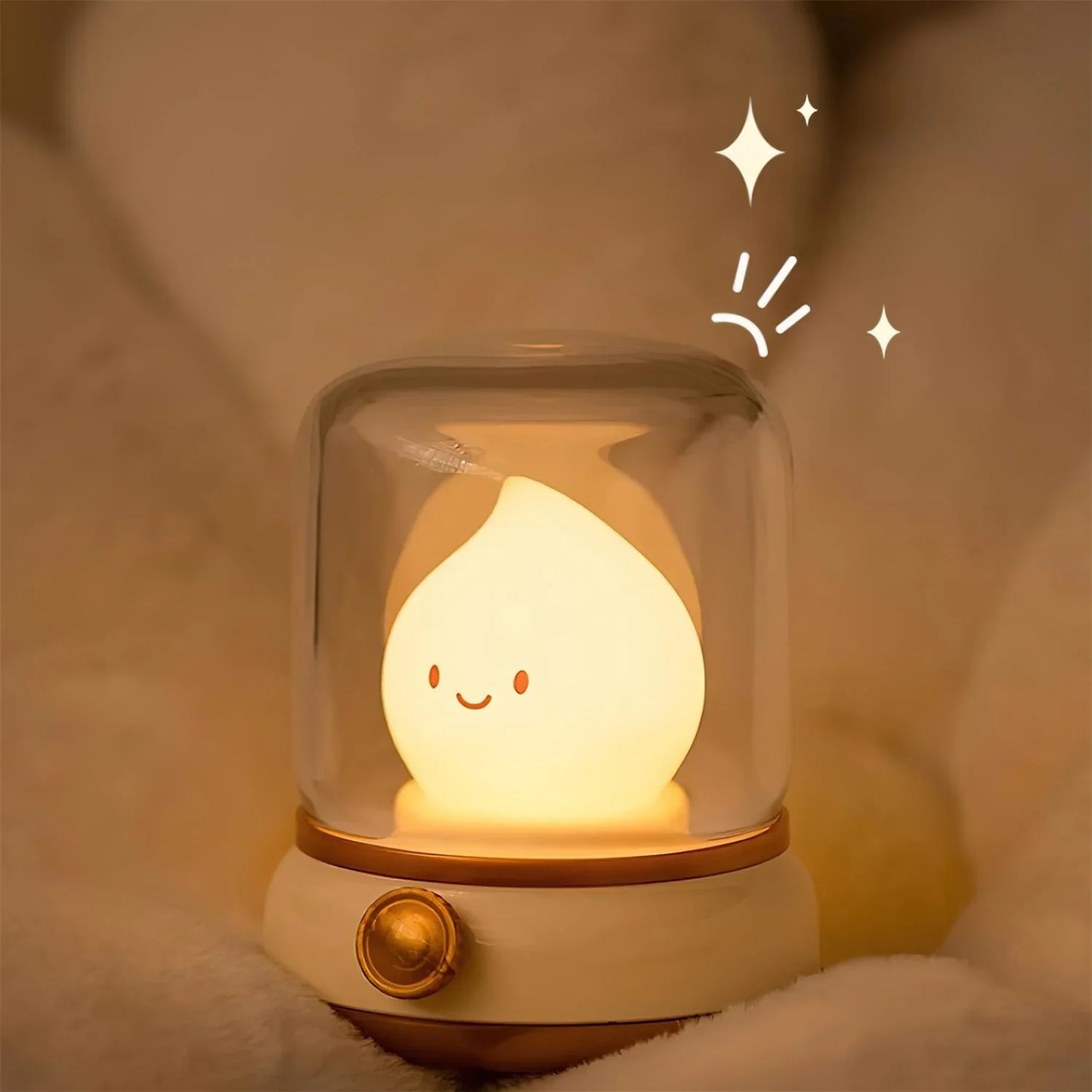 Elina – Lampe de Nuit LED avec Effet de Flamme