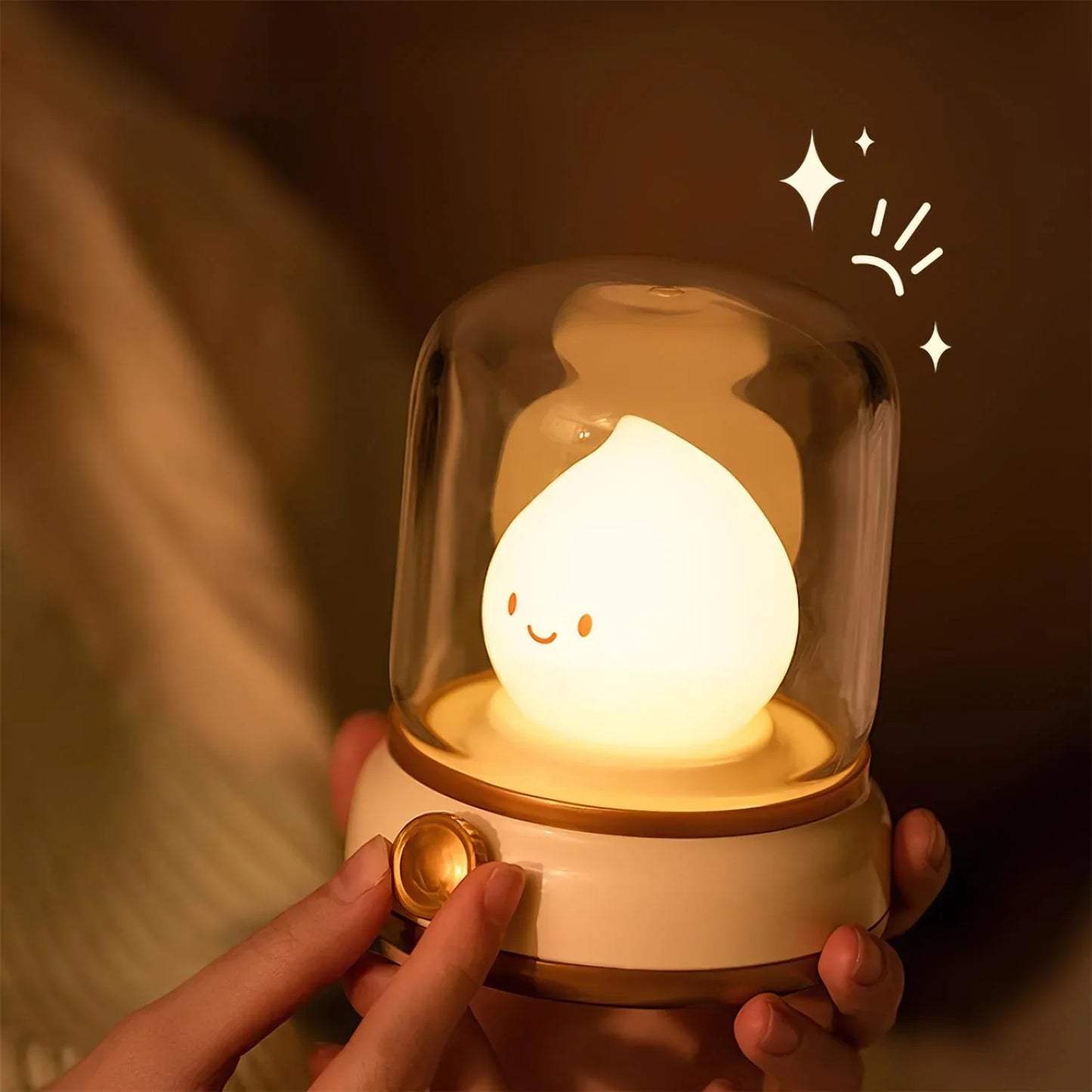 Elina – Lampe de Nuit LED avec Effet de Flamme