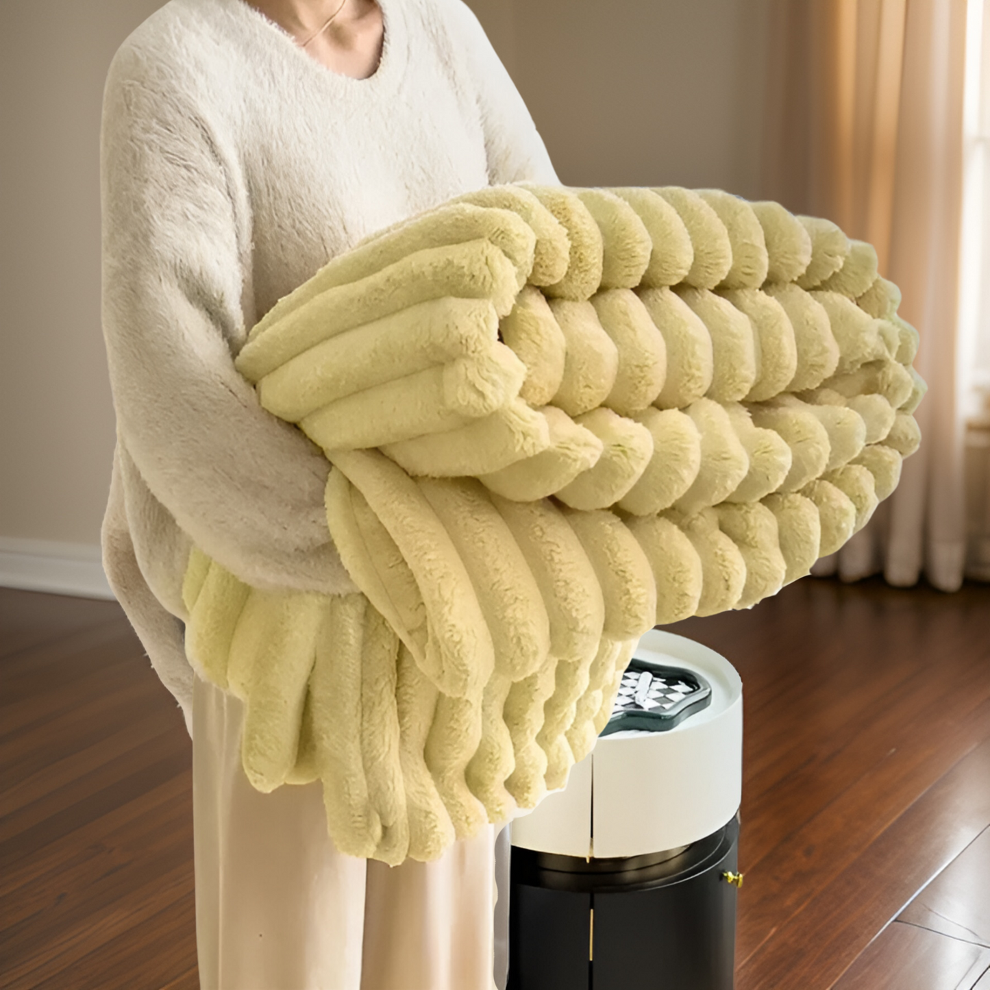 Zyra – Couverture polaire douce pour canapé & moments de détente