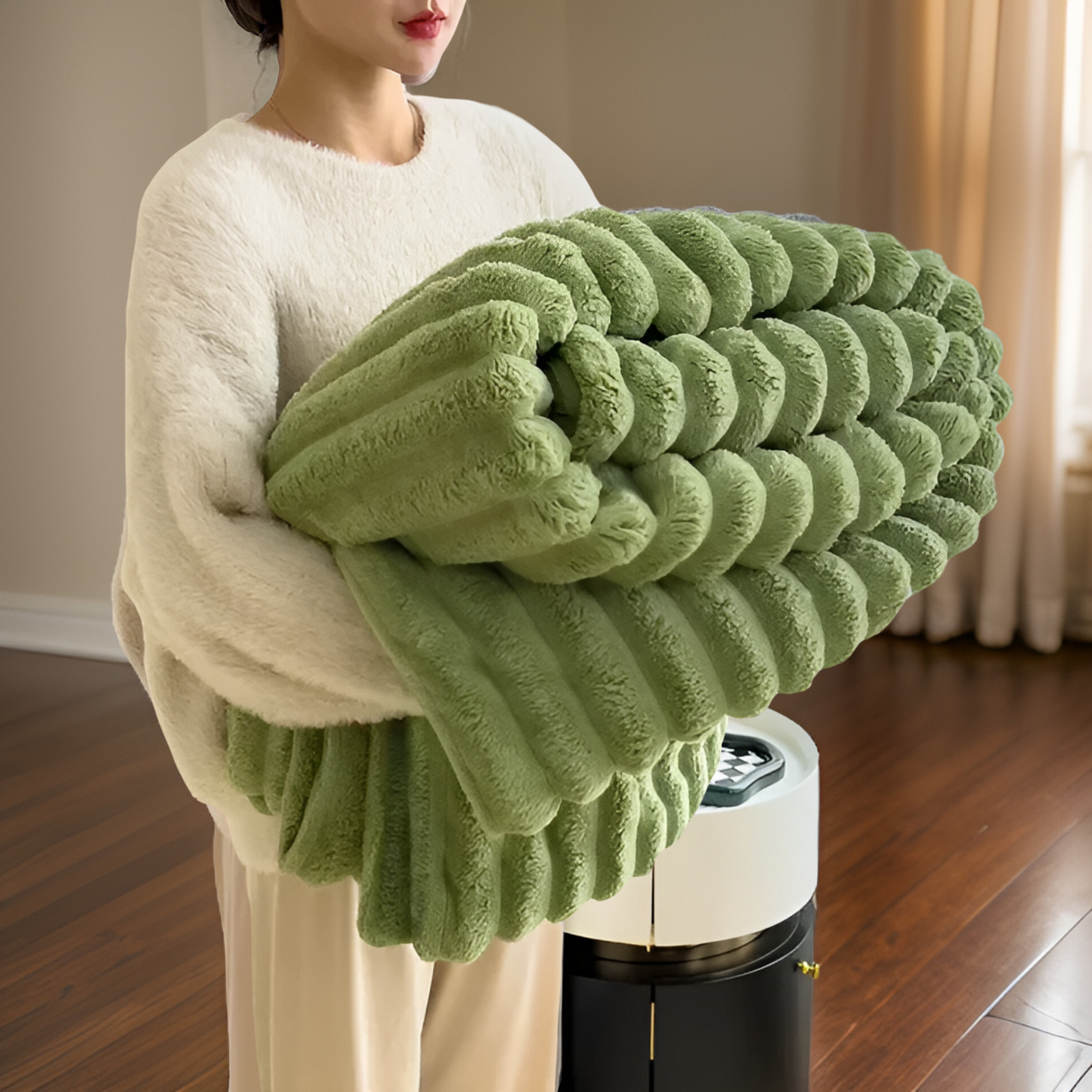 Zyra – Couverture polaire douce pour canapé & moments de détente