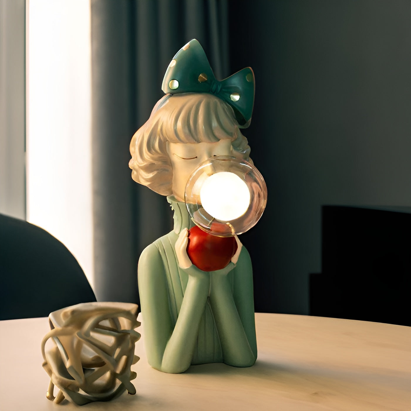 Lampe De Chevet Décorative En Forme De Fille De Dessin Animé