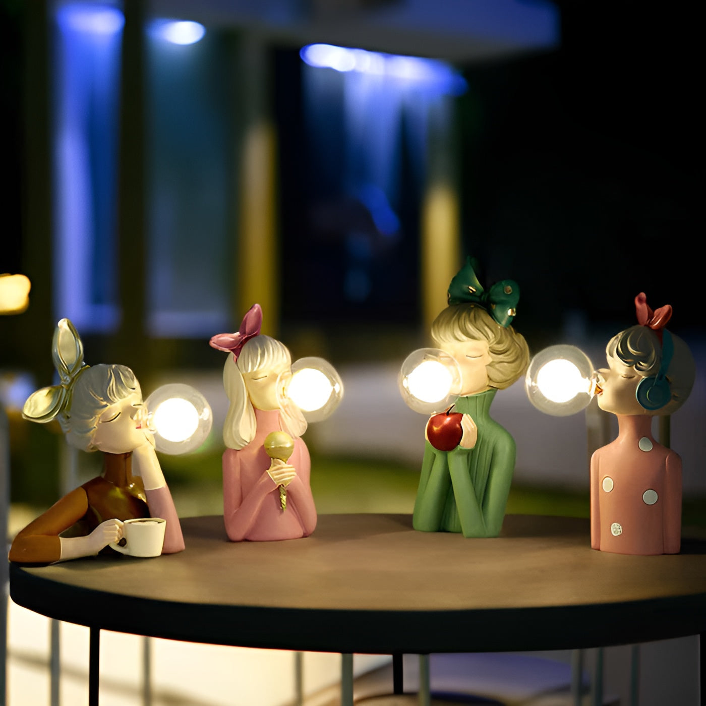 Lampe De Chevet Décorative En Forme De Fille De Dessin Animé