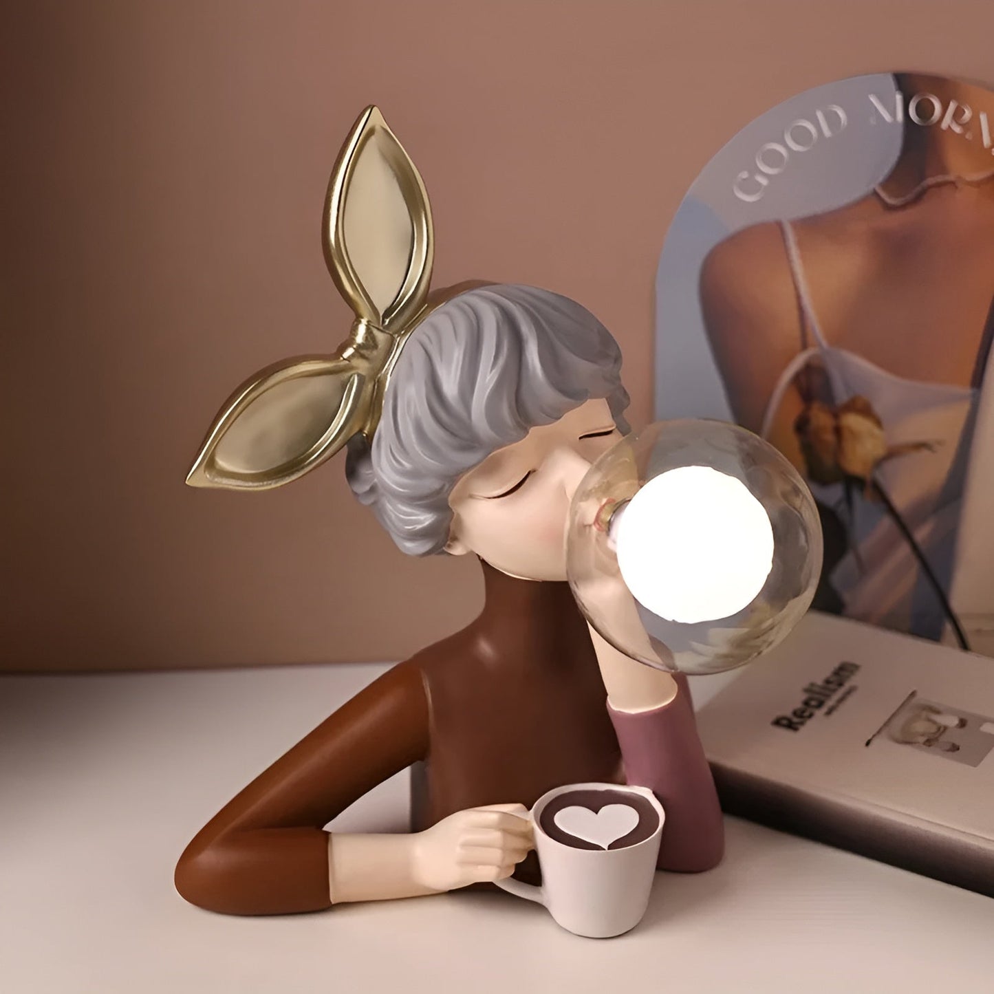 Lampe De Chevet Décorative En Forme De Fille De Dessin Animé
