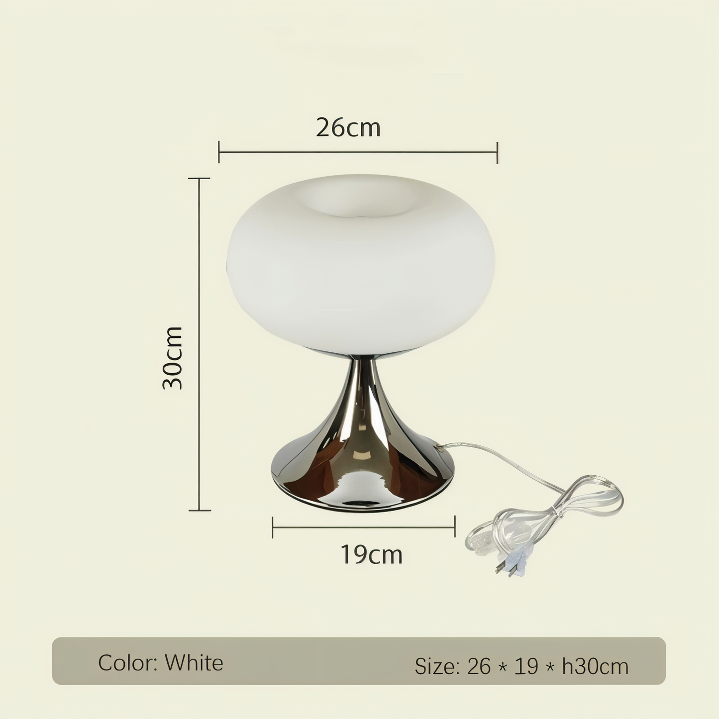 Lampe Pomme – Lampe de table en verre courbé aux couleurs macaron
