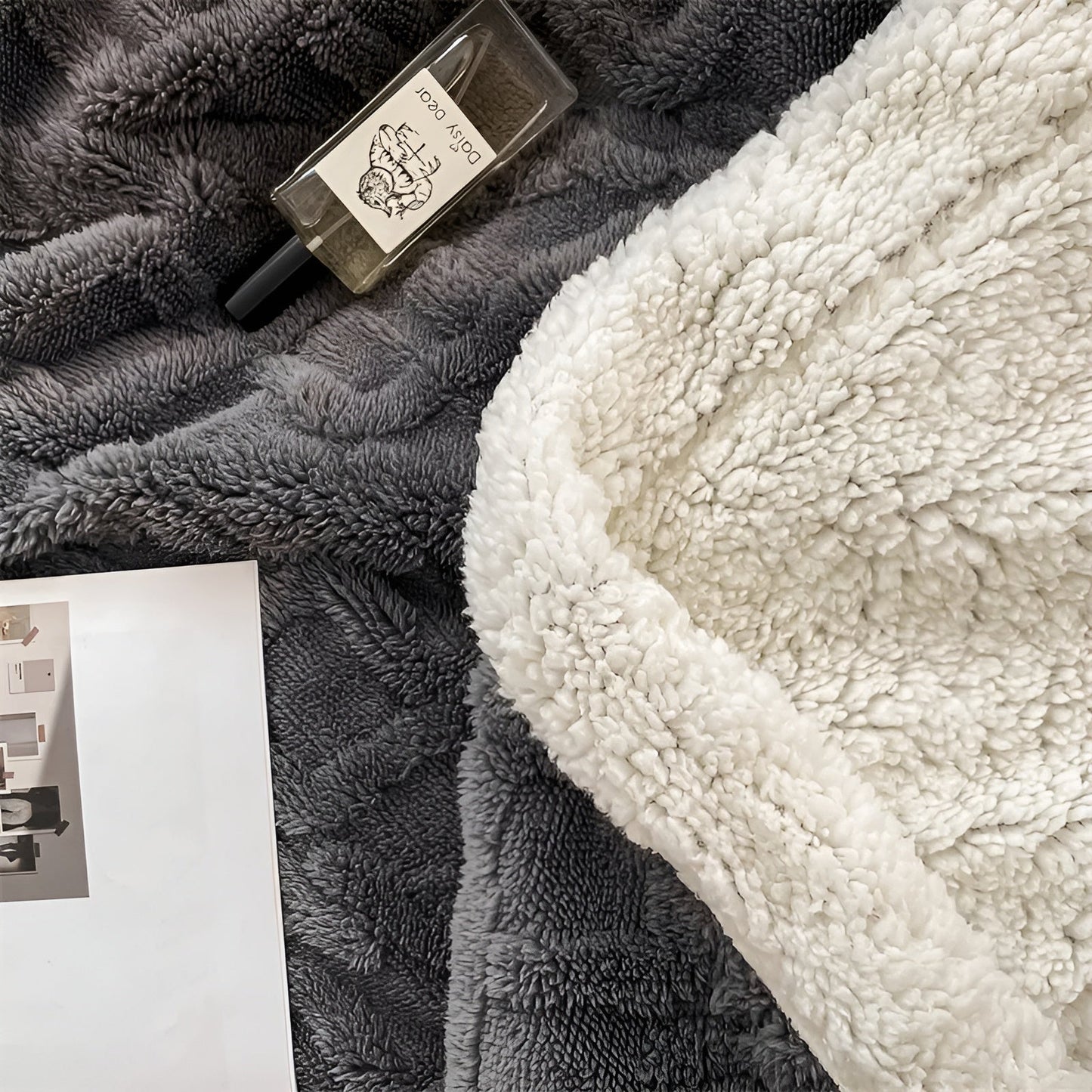 Cozy Cuddle - Couverture en cachemire polaire double face pour des nuits chaleureuses et stylées