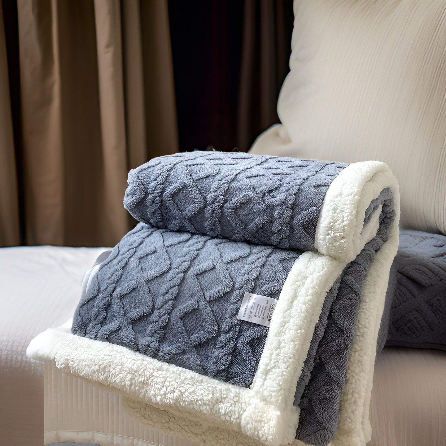 Cozy Cuddle - Couverture en cachemire polaire double face pour des nuits chaleureuses et stylées