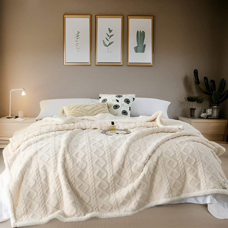 Cozy Cuddle - Couverture en cachemire polaire double face pour des nuits chaleureuses et stylées