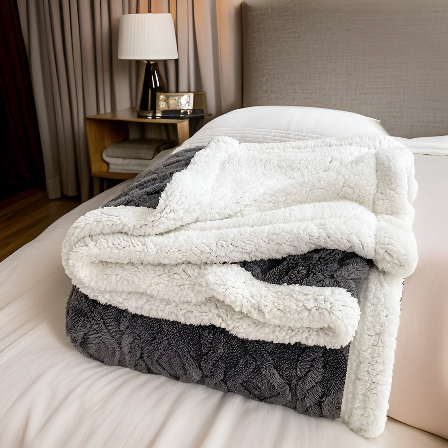 Cozy Cuddle - Couverture en cachemire polaire double face pour des nuits chaleureuses et stylées